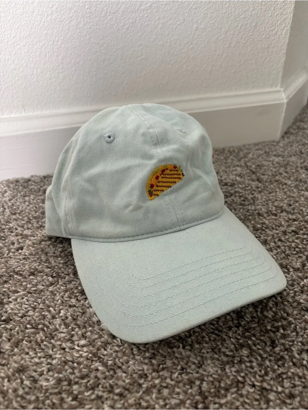 Women’s Baby Blue Taco Embroidered Baseball Cap